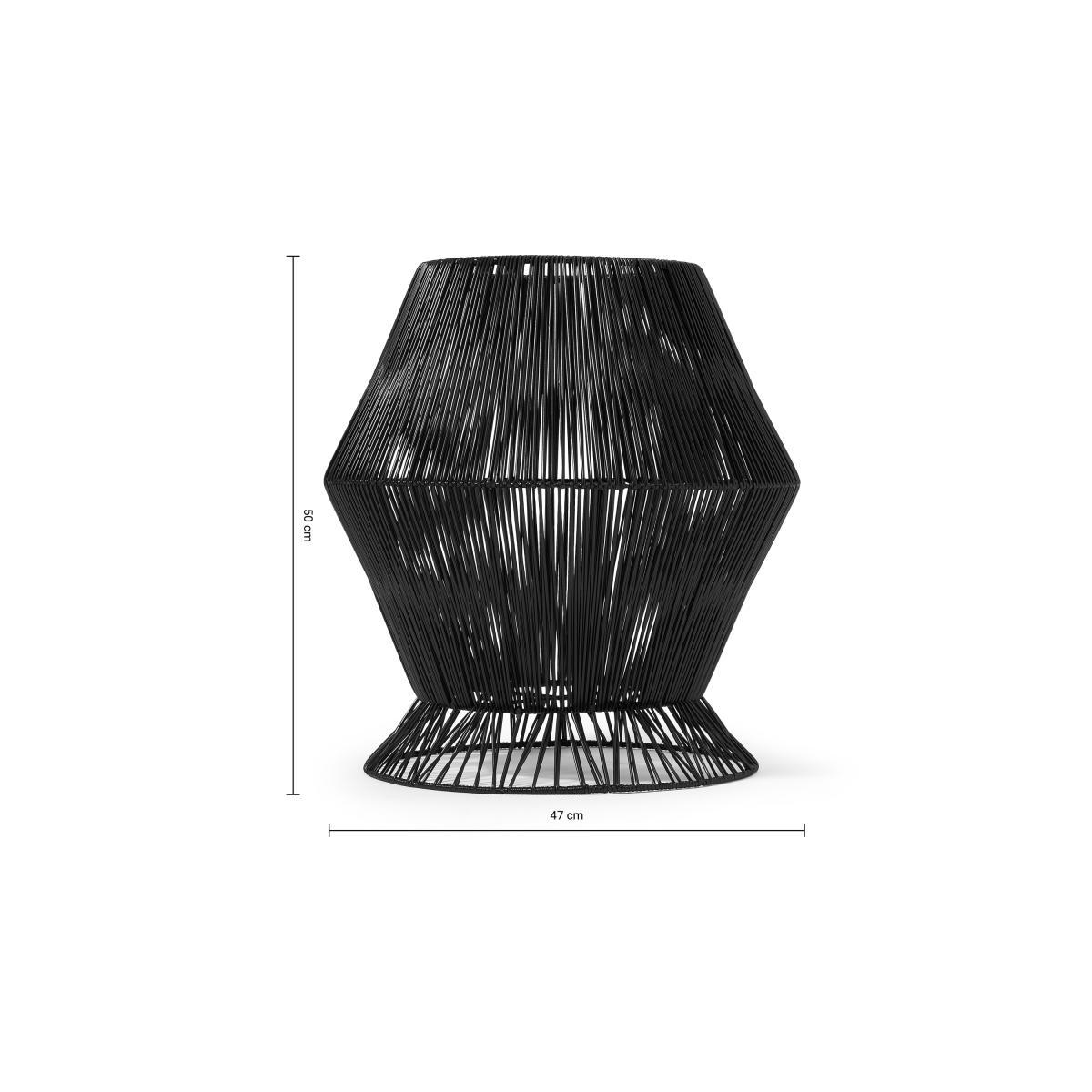 Lorita Anglular Plant Stand, Large, Black Weave – image 7