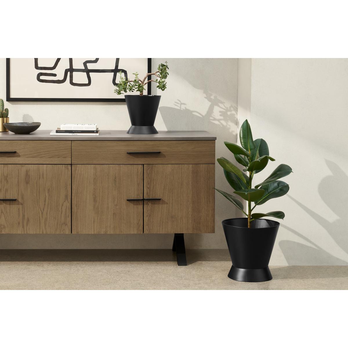 Ankita Set of 2 Medium & Large Urn Planters, Black – image 3