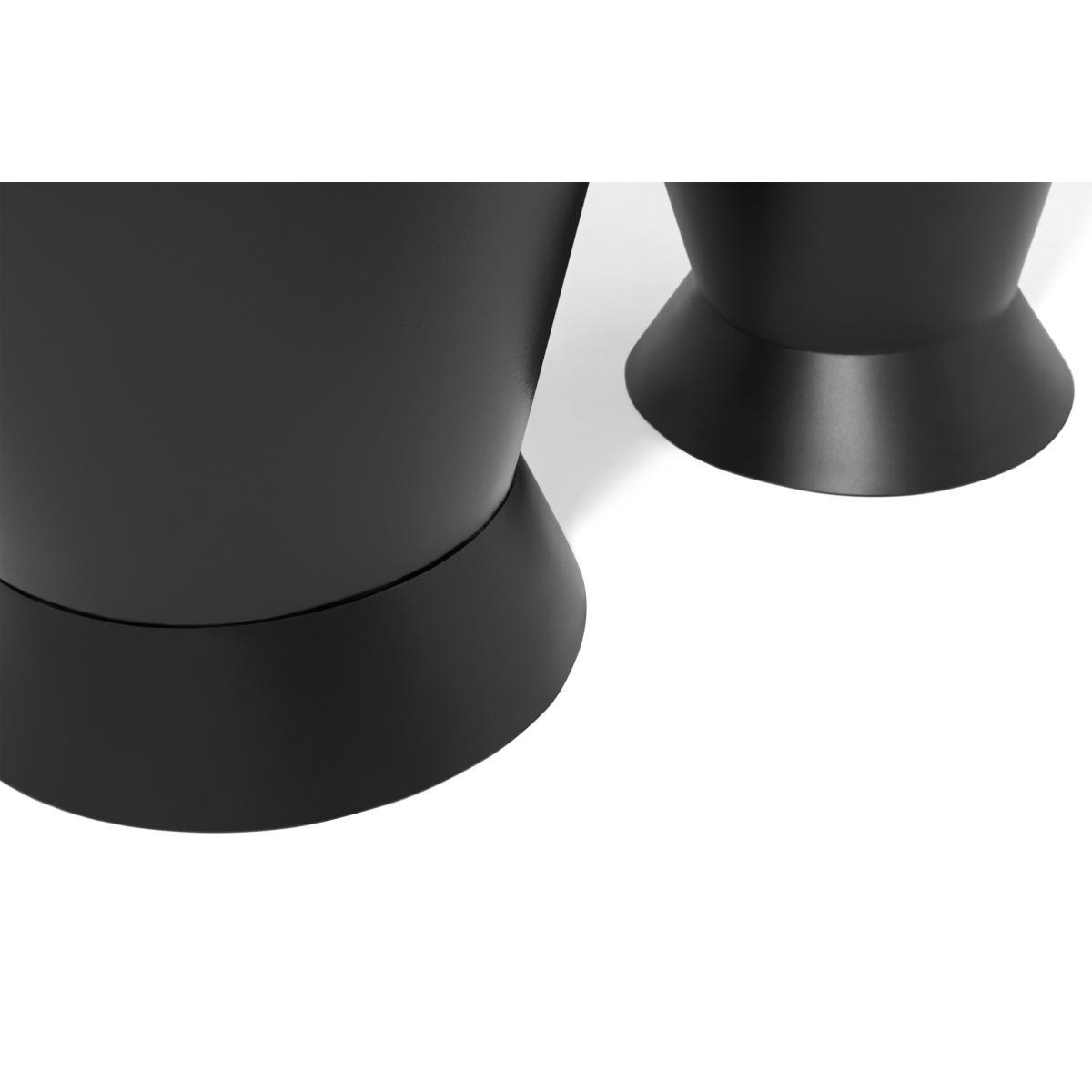 Ankita Set of 2 Medium & Large Urn Planters, Black – image 4