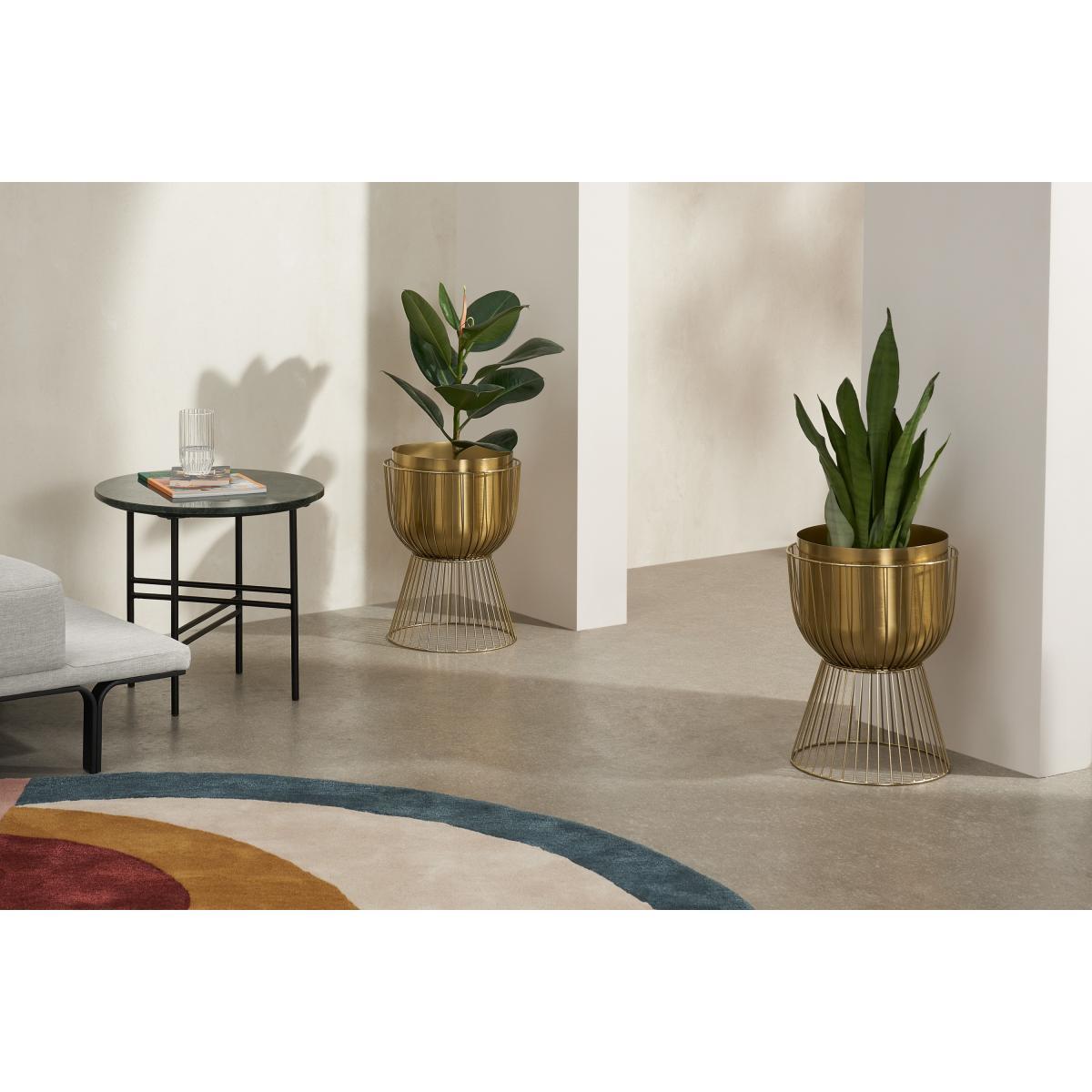 Carole Set of 2 Planters with Stands, Brass – image 3