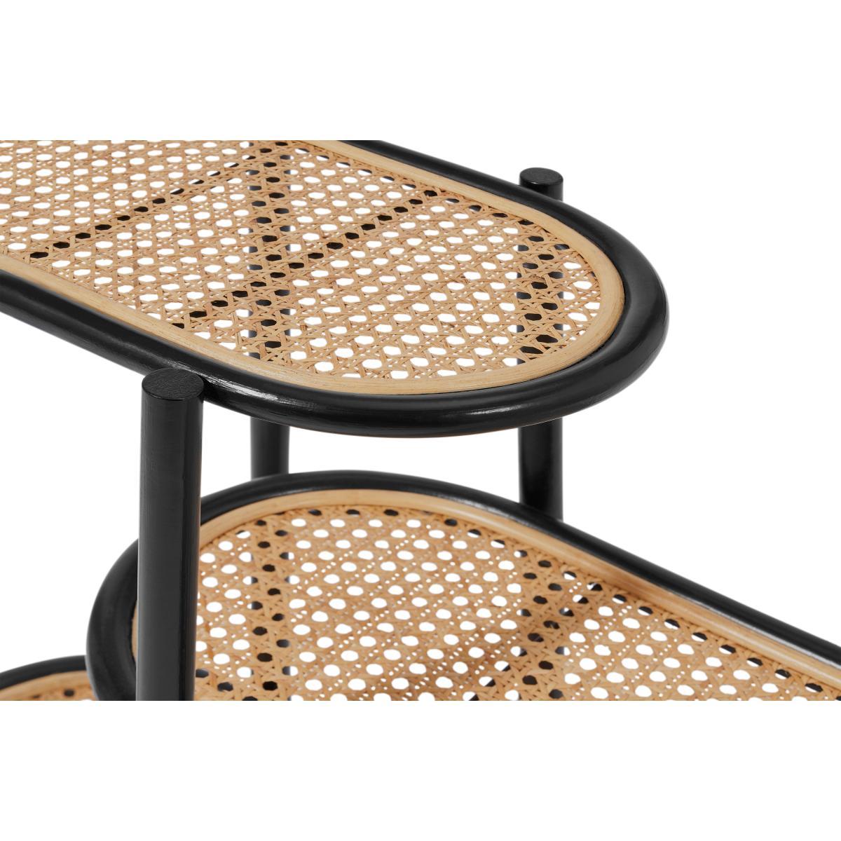 Agota Three-Tier Planter Stand, Natural & Black Cane – image 4