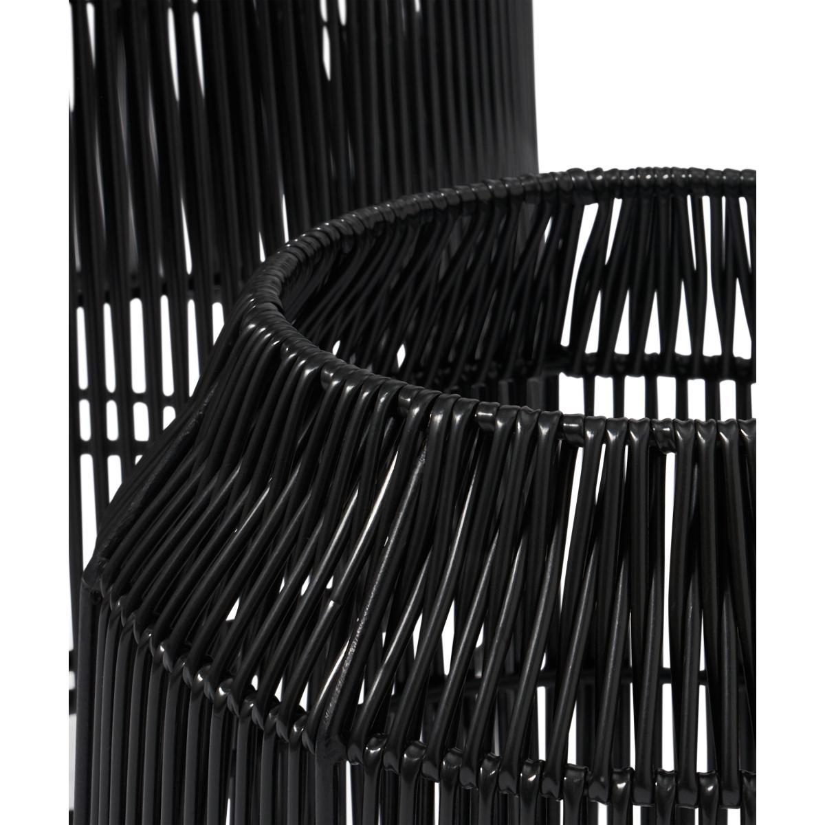 Lorita Set of 2 Plant Stands, Black Weave – image 4