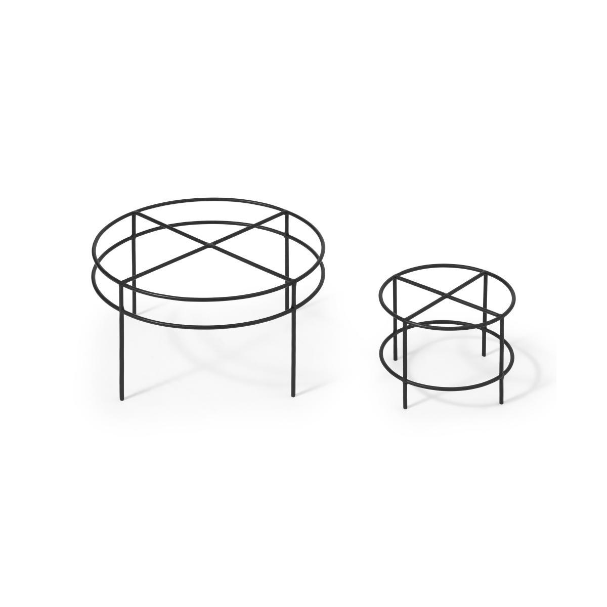 Lorita Set of 2 Plant Stands, Black Weave – image 6