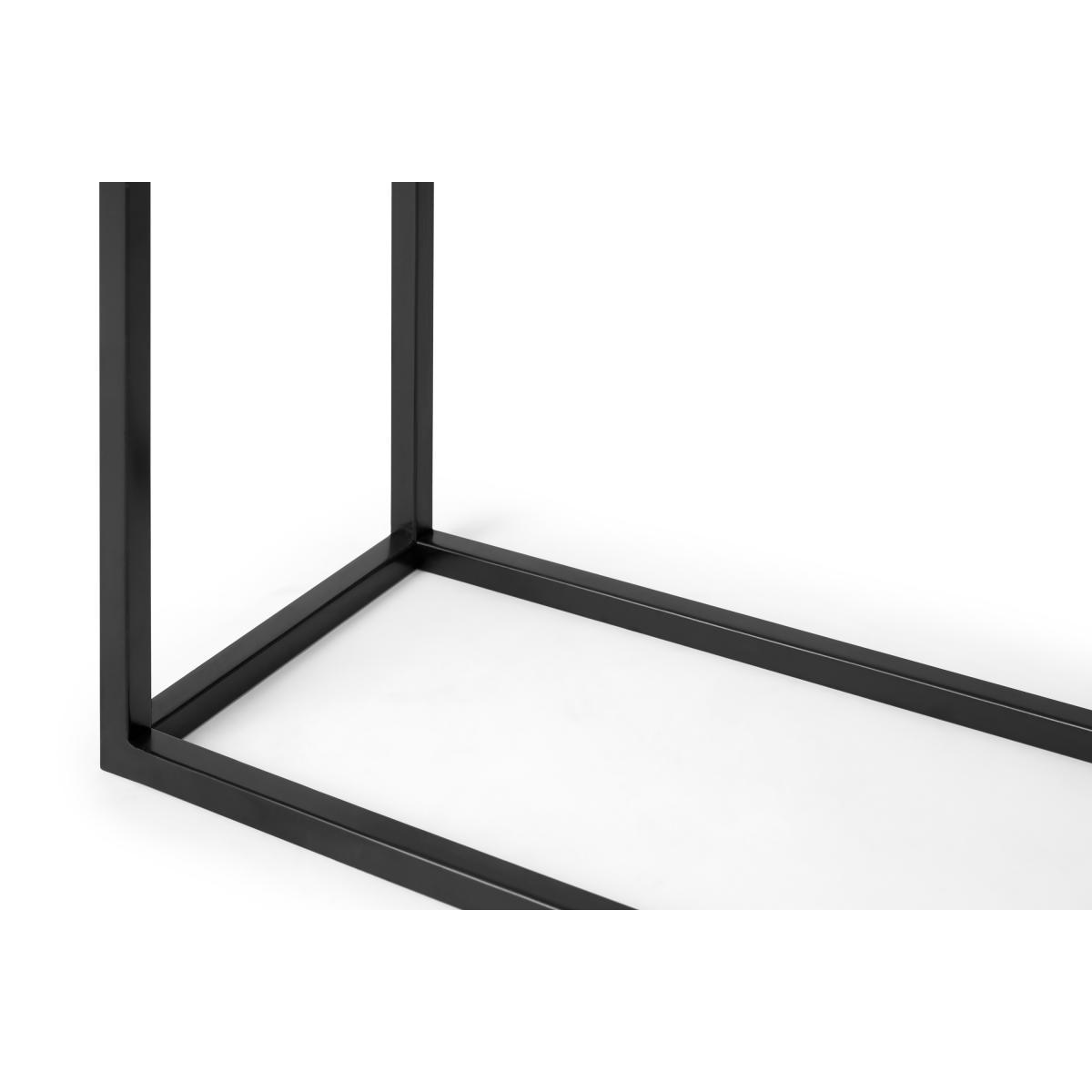 Noor Galvanized Iron Free Standing Rectangular Plant Stand, Stone & Black – image 6