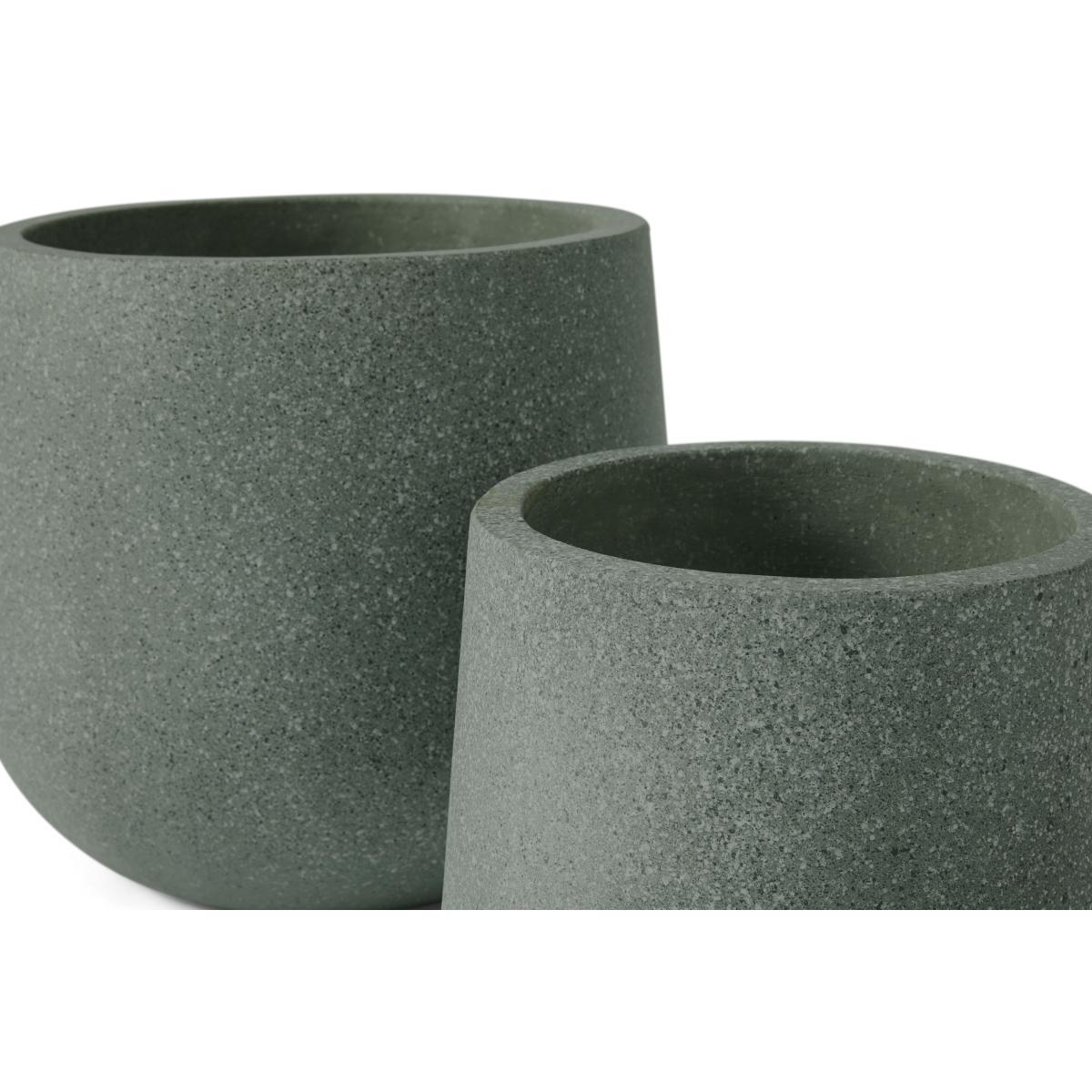 Colleta Set of 2 Fibre Cement Splatter Effect Planters, Grey – image 5