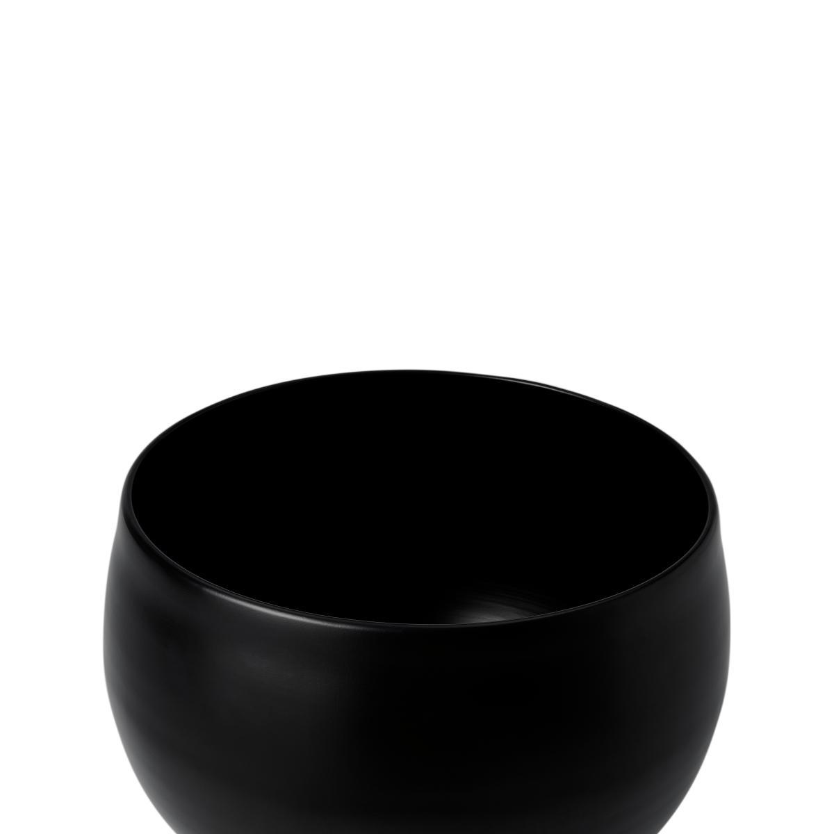 Alda Large Totem Planter, Black & Gold Band – image 4