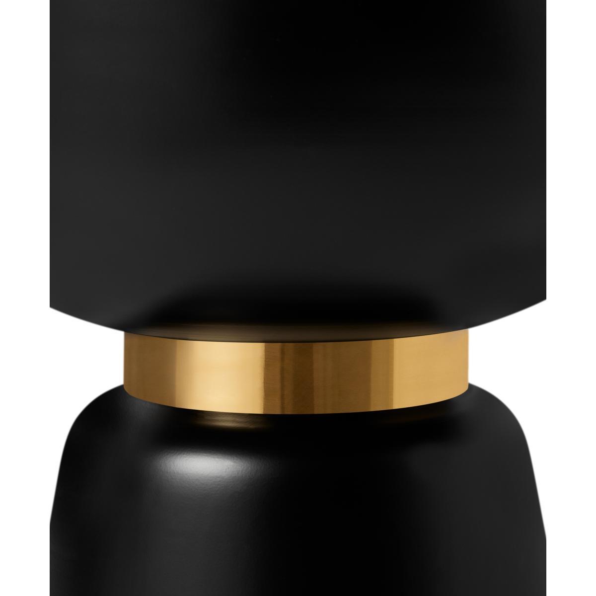 Alda Large Totem Planter, Black & Gold Band – image 5