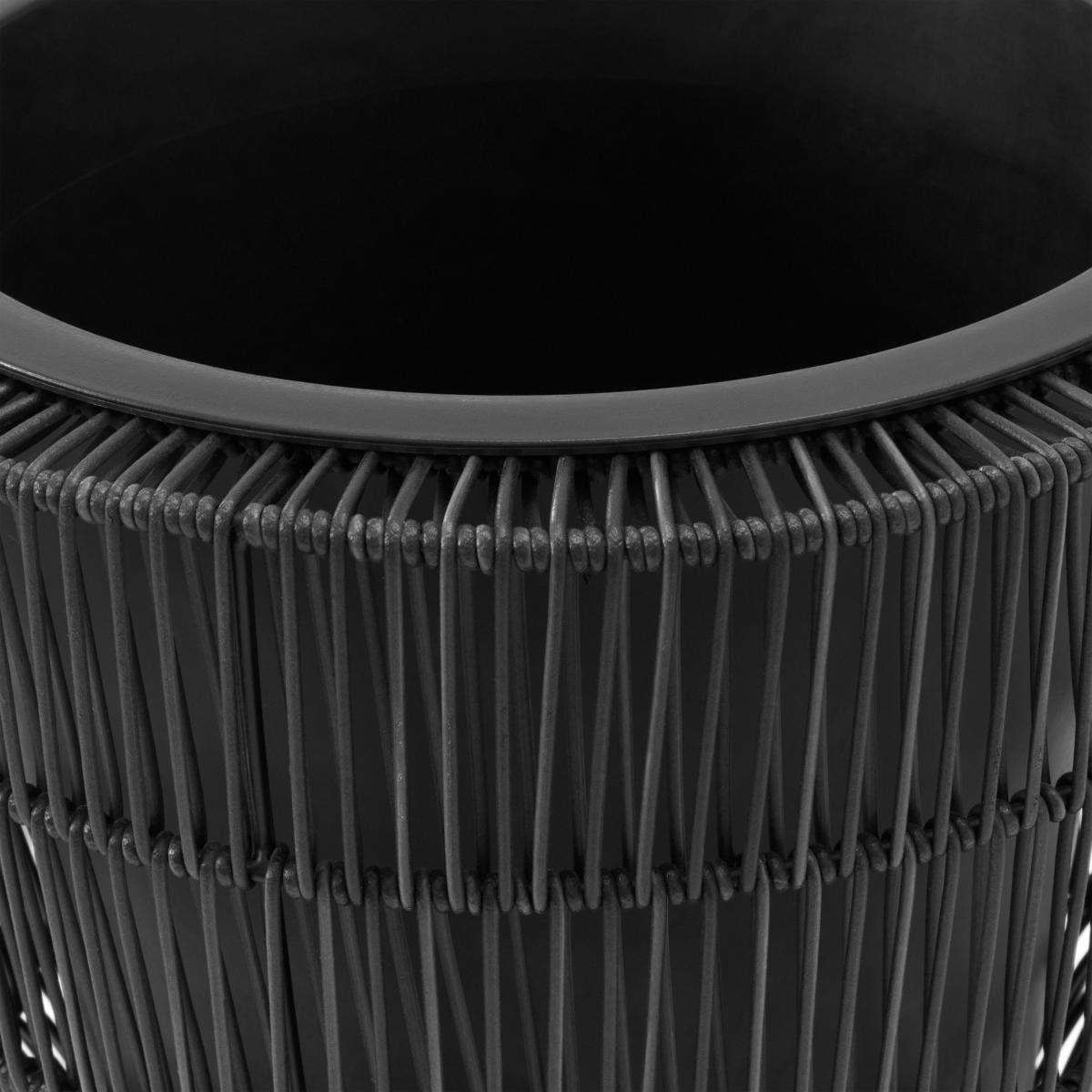 Takea Set of 2 Tall Planters, Black Weave – image 7