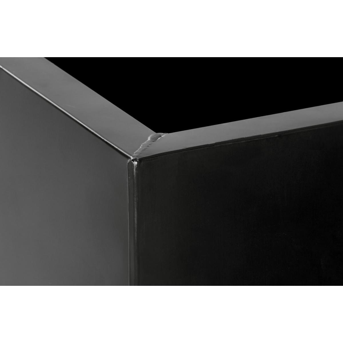 Razan Set Of Two Tall Galvanized Square Planters, Black – image 6