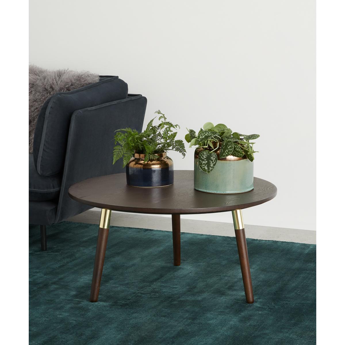Gia Set Of Two Earthenware Metallic Glaze Planters, Multi – image 3