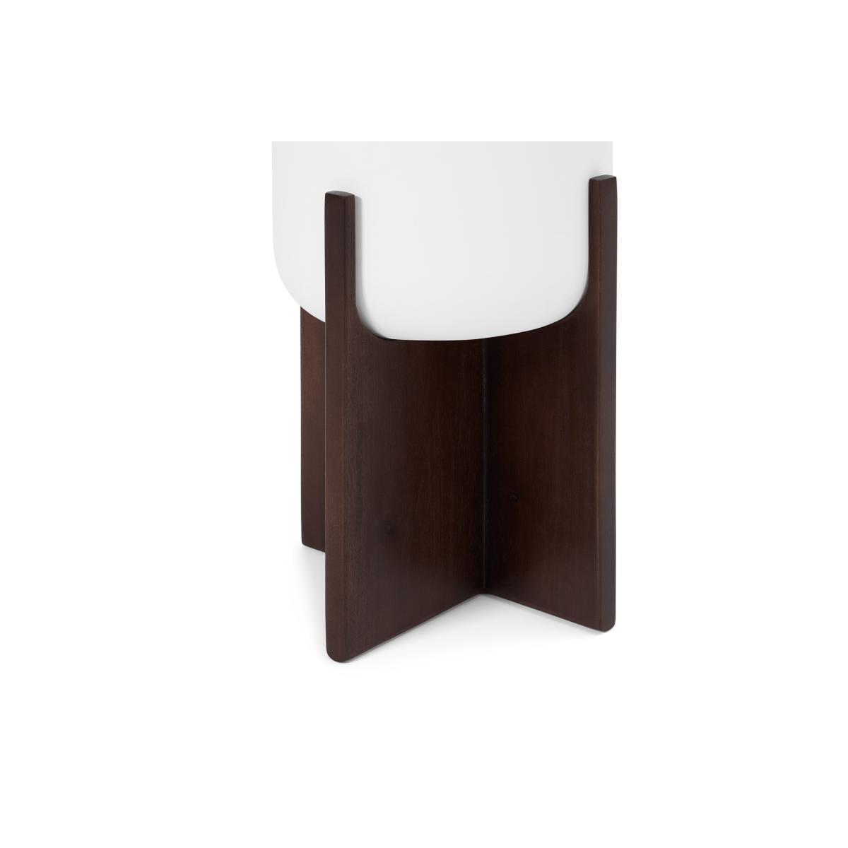 Barwyn Set of 2 Tall Planters with Stands, Stone Fibre Cement & Acacia – image 7