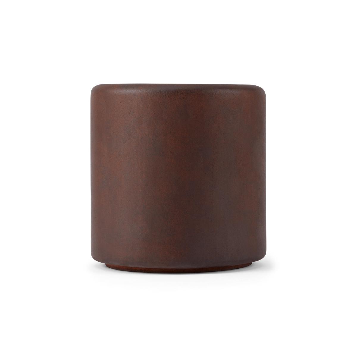 Roupie Set of 2 Corten Finish Cylinder Planters, Rust – image 5