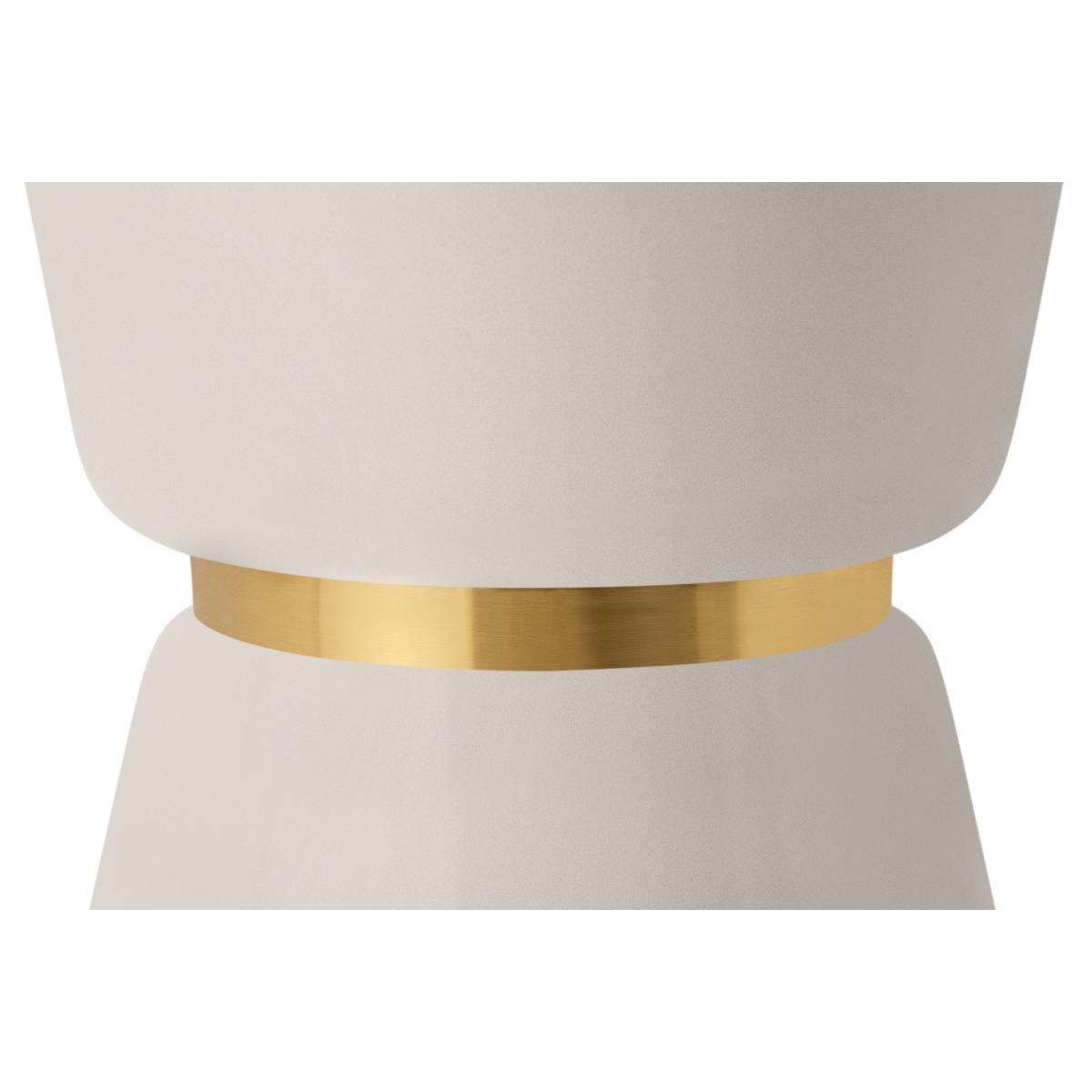 Alda Totem Planter, Natural White & Gold – image 5