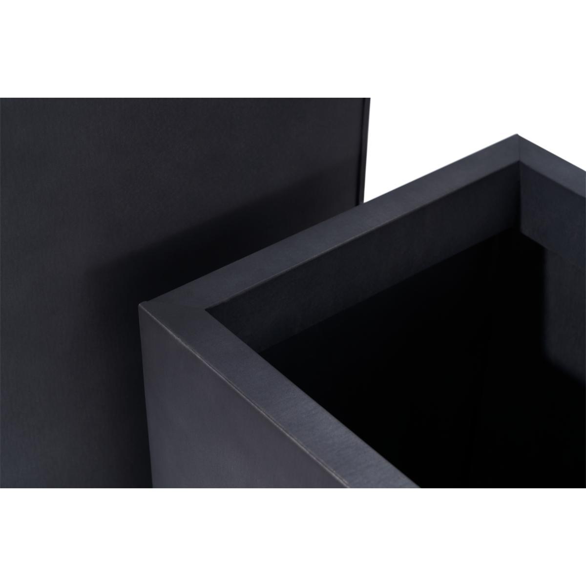 Razan Set of 2 Tall Galvanized Square Planters, Silver – image 6