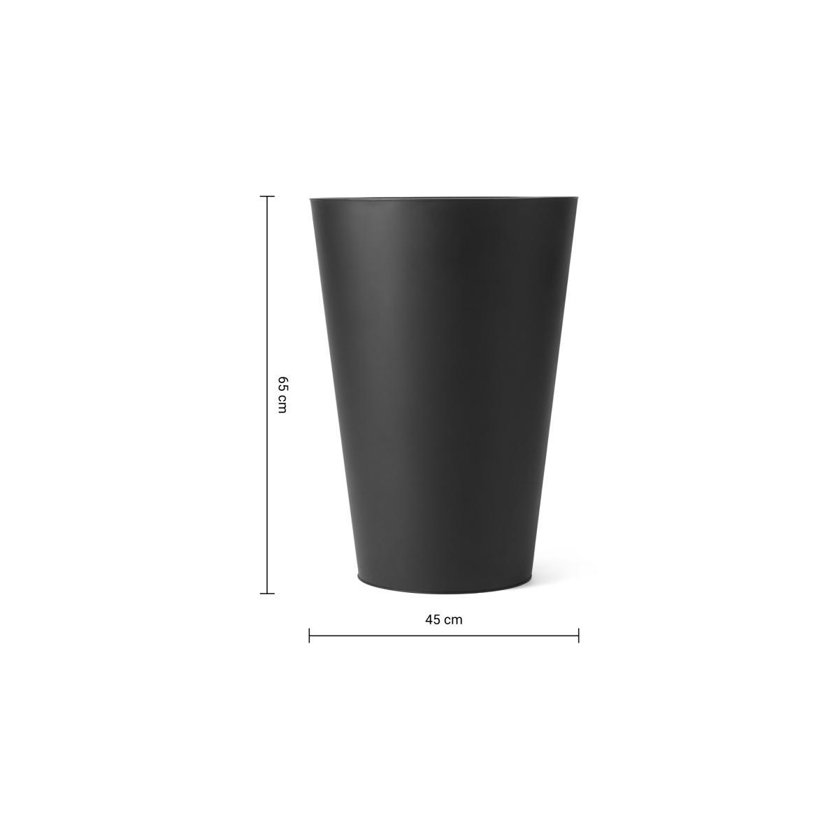Razan Set of 2 Tall Galvanized Conical Planters, Black – image 8