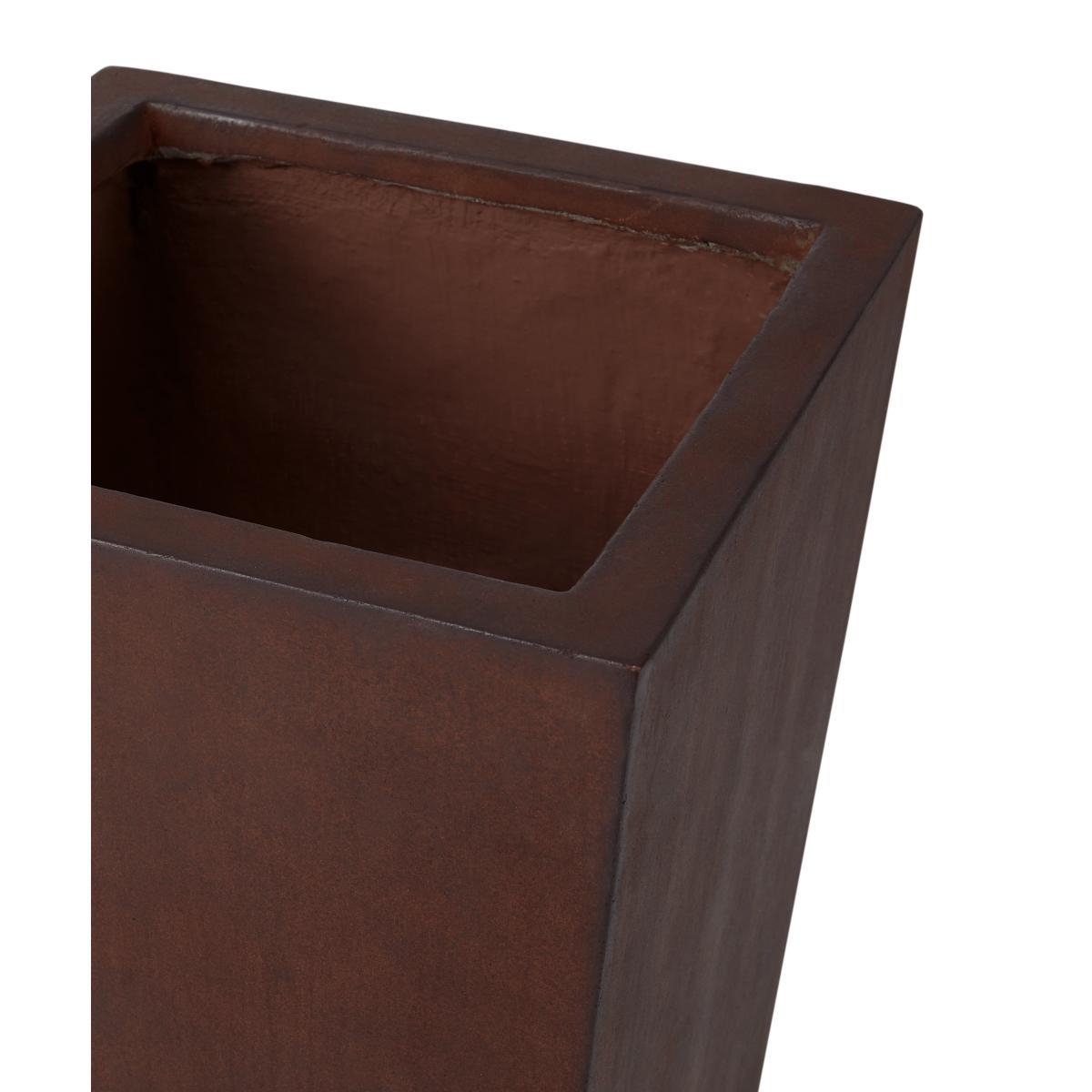 Roupie Tall Corten Finish Cement Planter, Rust – image 4