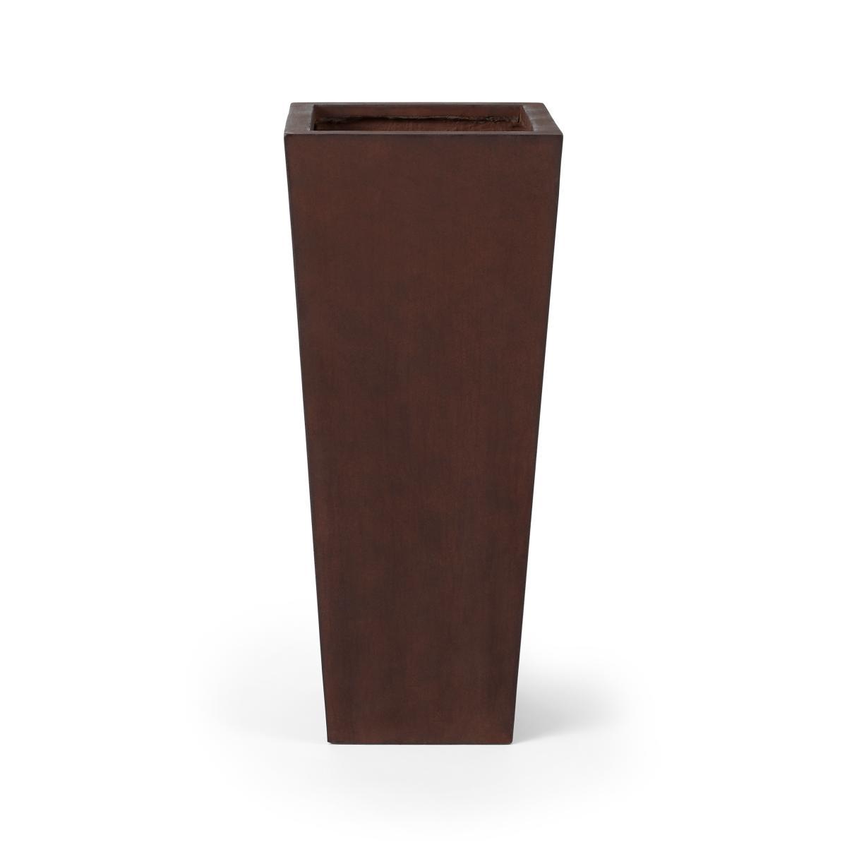 Roupie Tall Corten Finish Cement Planter, Rust – image 6