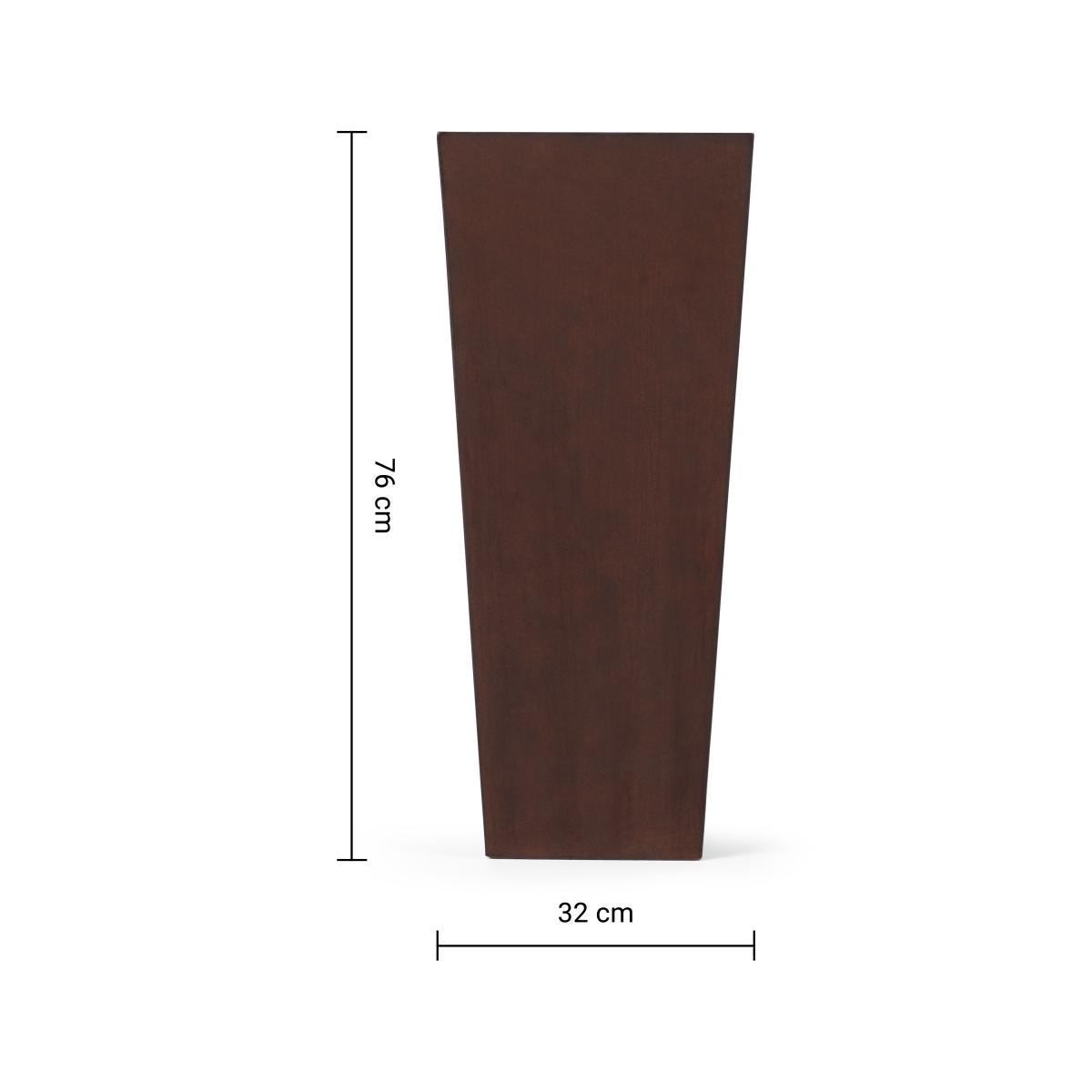 Roupie Tall Corten Finish Cement Planter, Rust – image 9