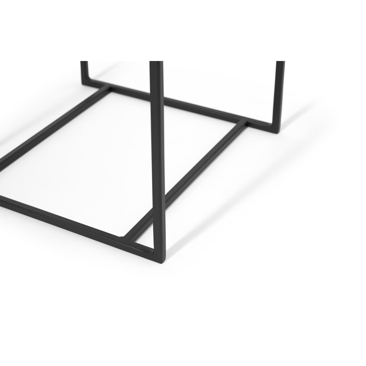 Janelle Set of 2 Tall Dome Planters & Square Stands, Brass & Black – image 6