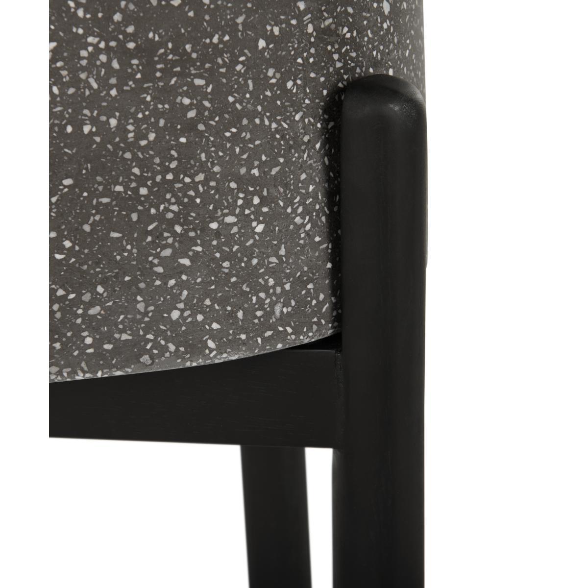 Hakuun Long Standing Terrazzo Planter, Grey and Black – image 6