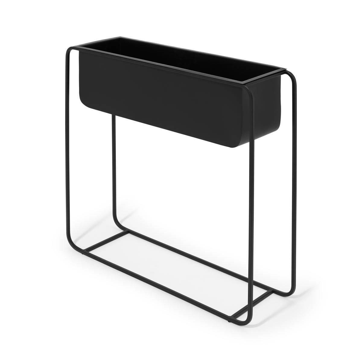 Elef Tall Rectangle Plant Stand, Black – image 2