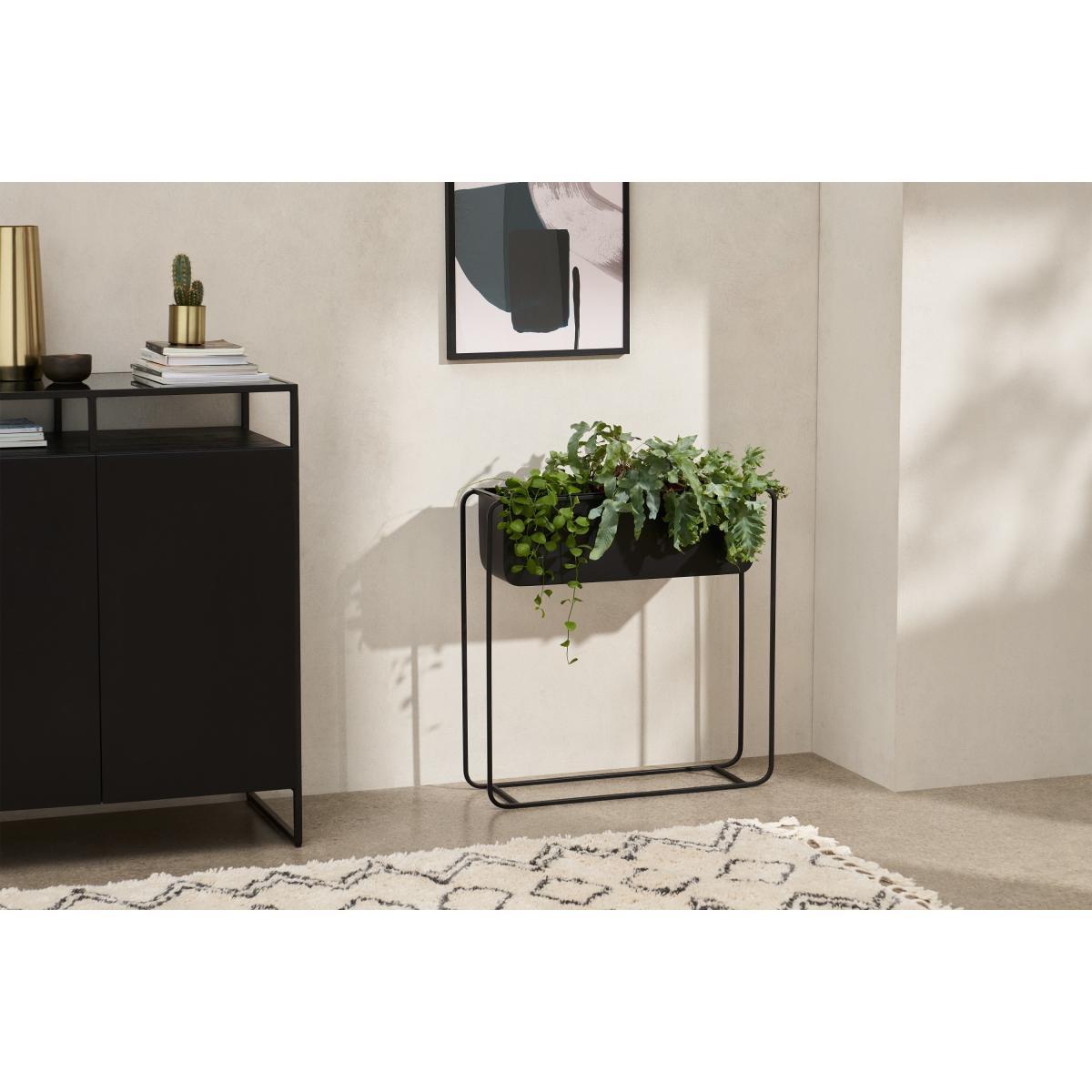 Elef Tall Rectangle Plant Stand, Black – image 4