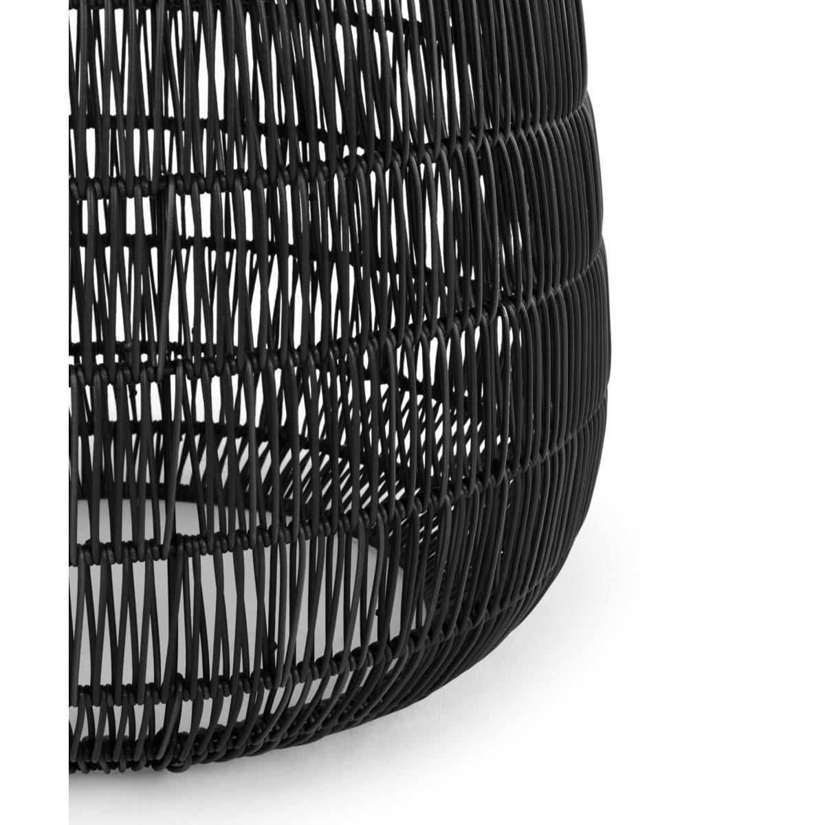 Nadda Set Of Two Tall Polyrattan Plant Stands, Black – image 6