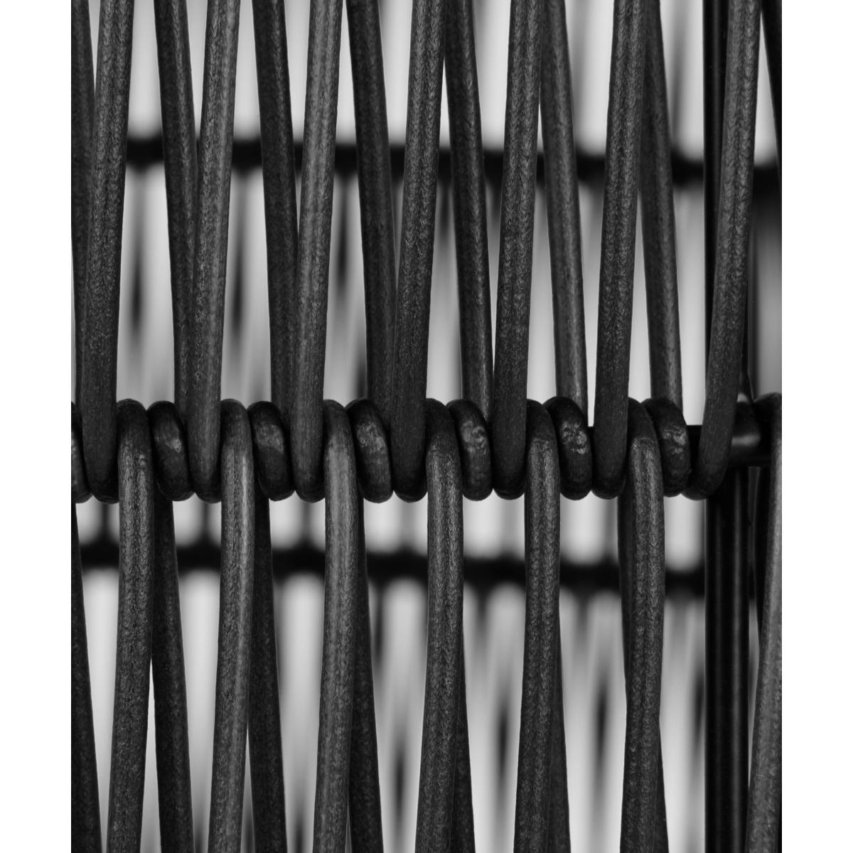 Nadda Set Of Two Tall Polyrattan Plant Stands, Black – image 8
