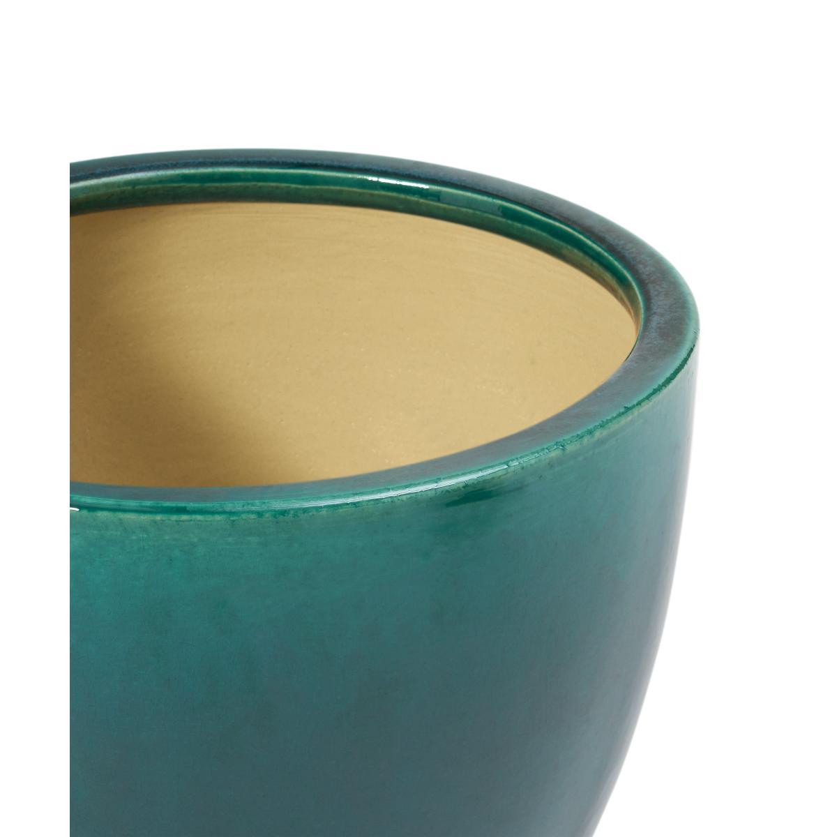 Lann Set of 3 Planters, Aqua Glaze Ceramic – image 6