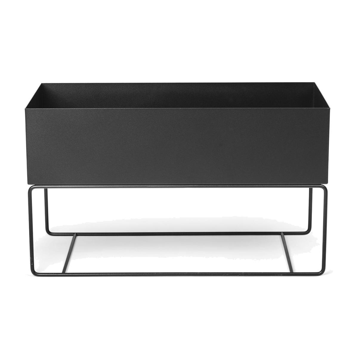 Plant Box Large Standing flowerpot - / L 77 x H 45 cm x Depth. 34 cm by Ferm Living Black – image 1