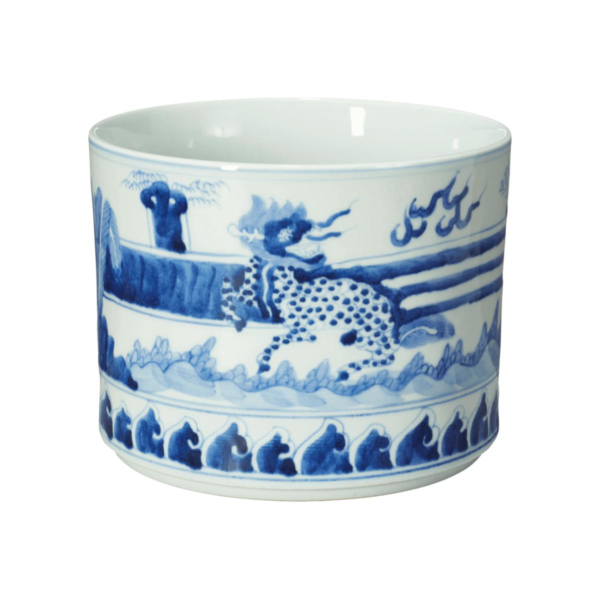 OKA, Small Daqing Porcelain Planter - Blue/White, Planters, Porcelain – image 1