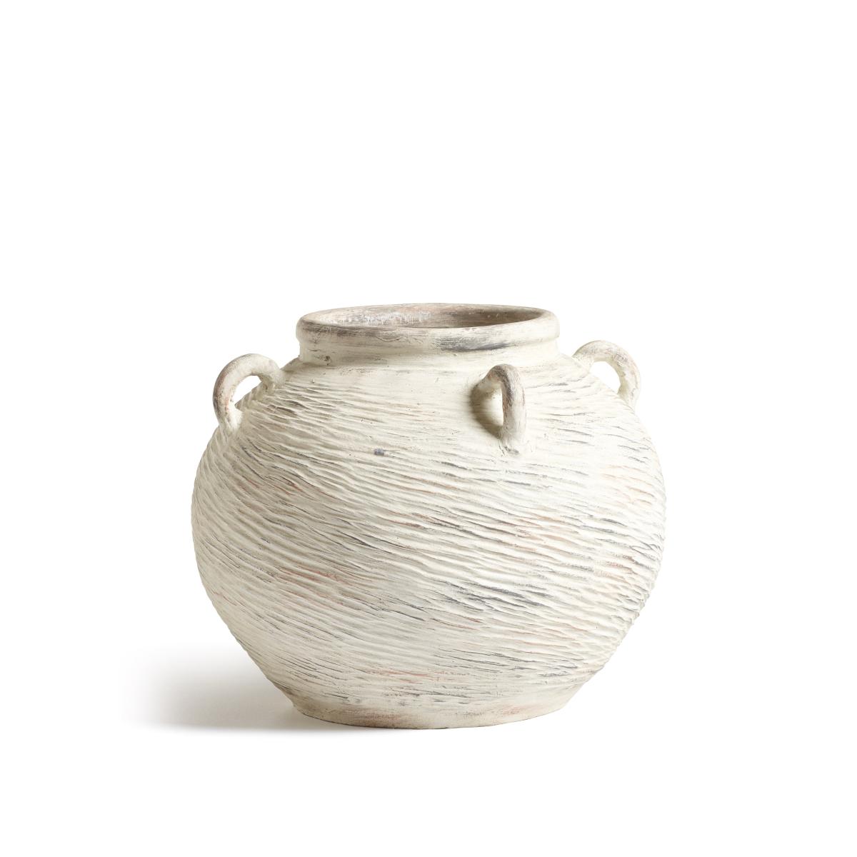 OKA, Chasca Round Planter - Brushed White, Planter – image 2