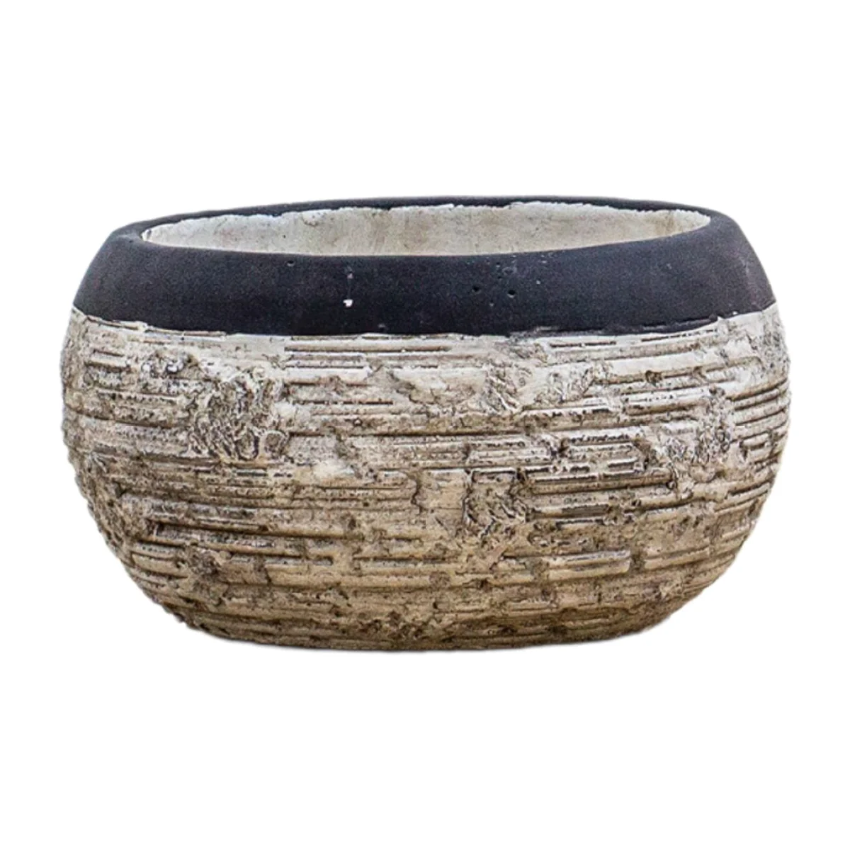 Gallery Interiors Piper Planter Black/Natural / Large
