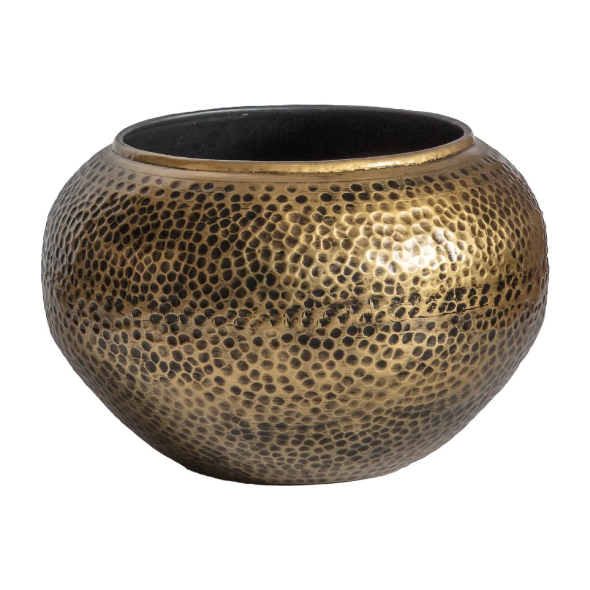 Gallery Interiors Small Panna Planter in Antique Brass