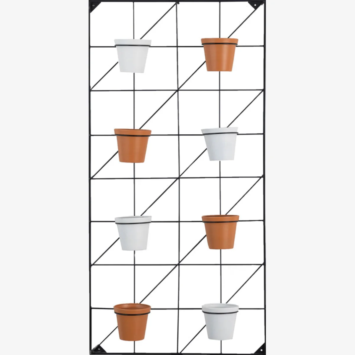 Gallery Interiors Lina Wall Planters White & Terracotta / Large