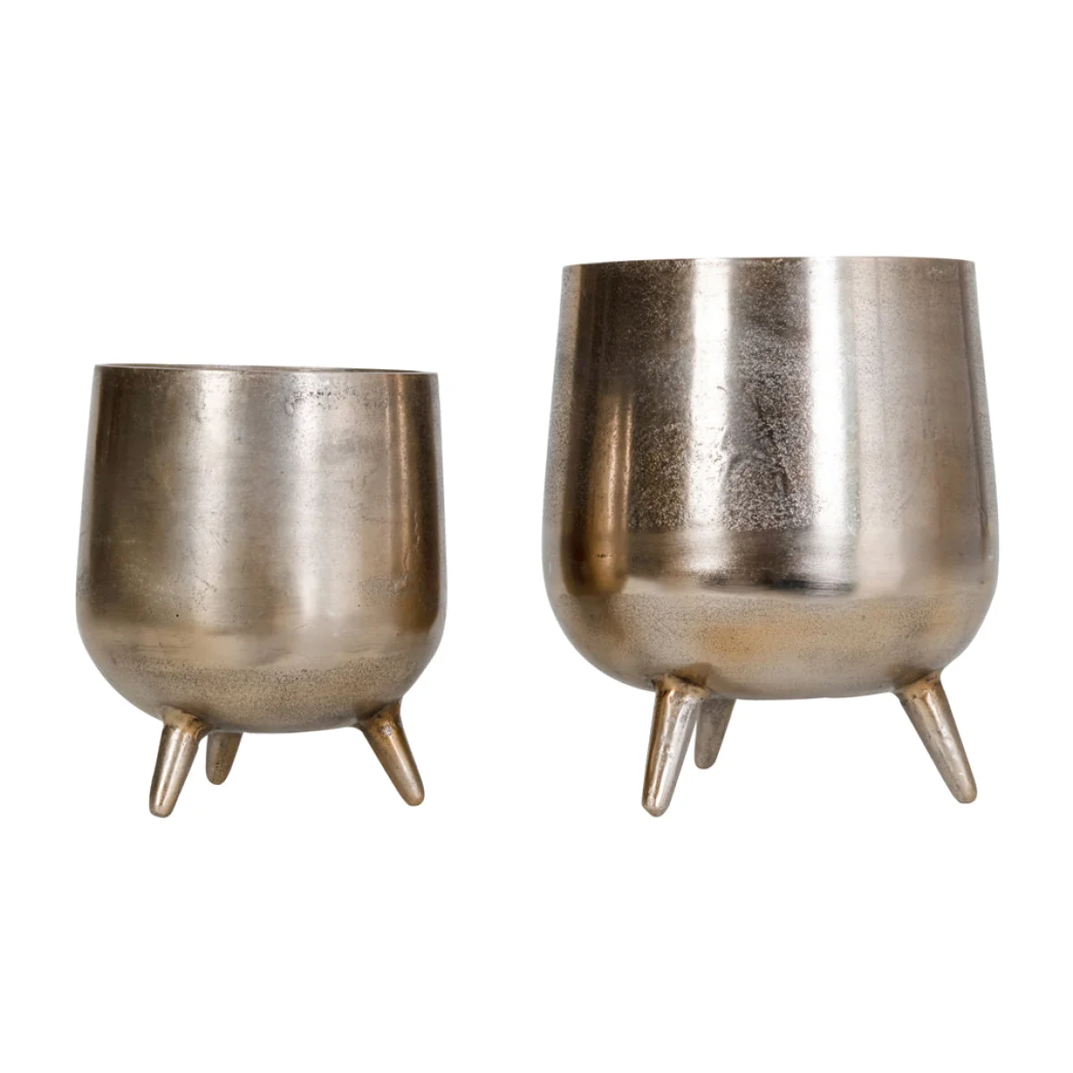 Libra Urban Botanic Collection - Set Of 2 Aphrodite Gold Aluminium Planters