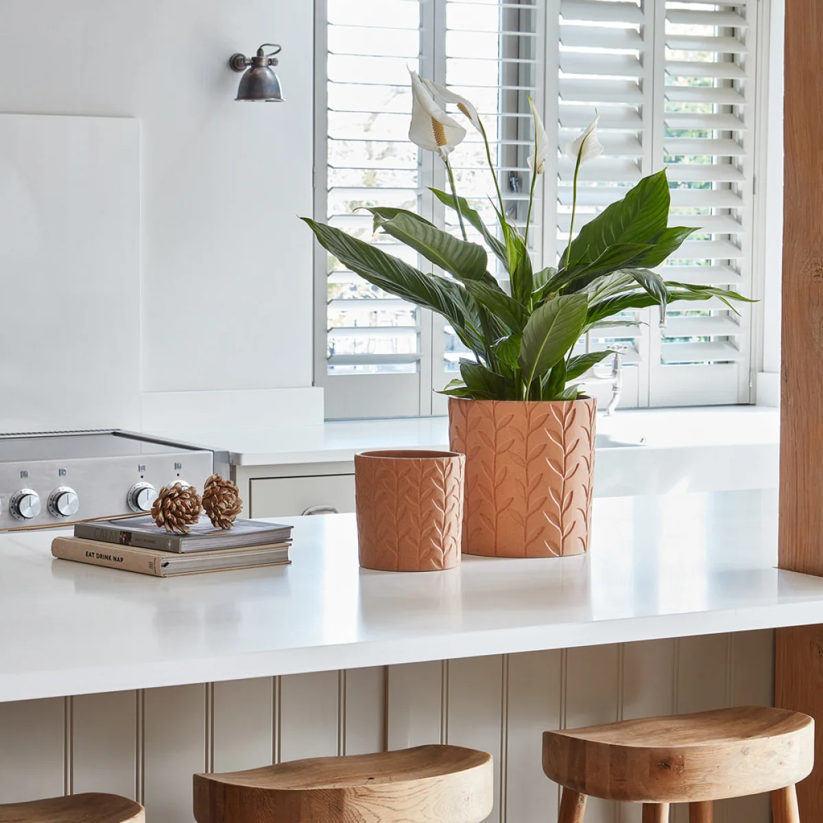 Ivyline Fairford Ochre Speckle Leaf Planter