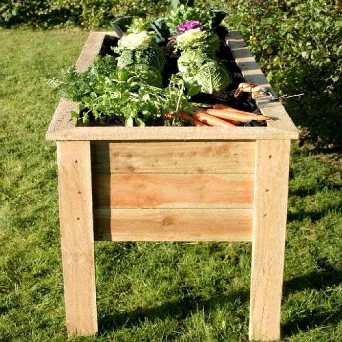 Zest Garden Deep Root Wooden Planter - 1.8m In NaturalWood – image 4