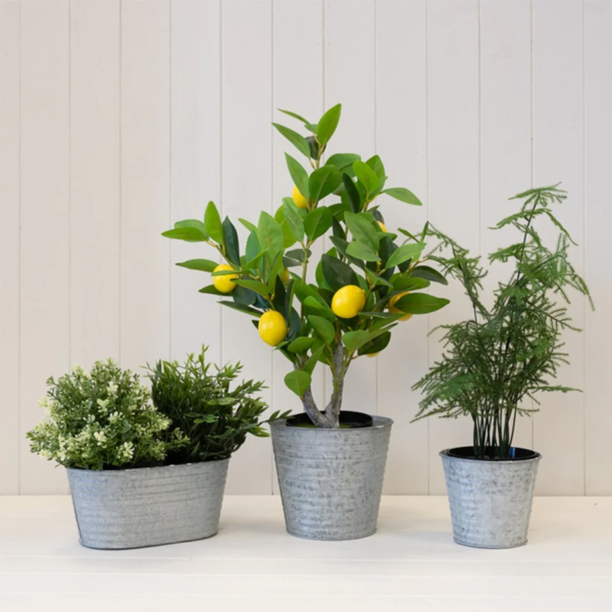 Classic Grey Aged Zinc Planter - Grey – image 4