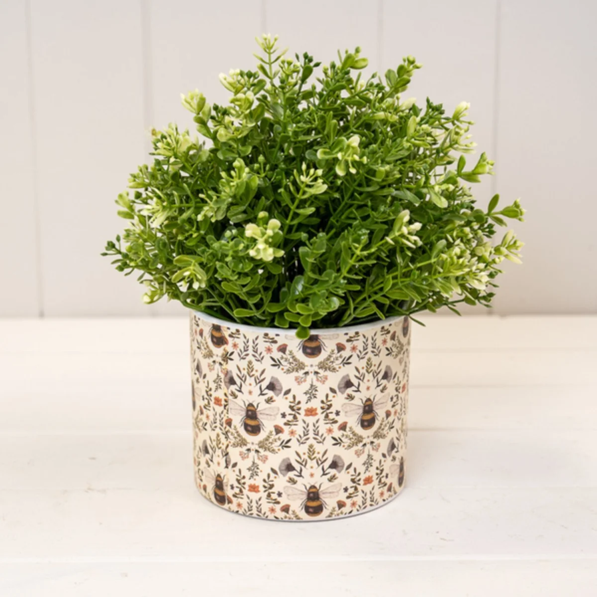 Elegant Cream Botanical Bee Pot - Multi – image 2