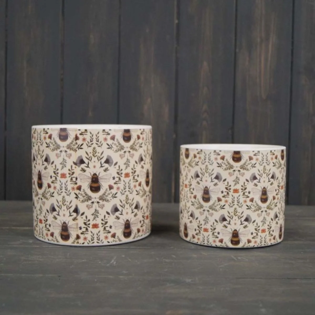 Elegant Cream Botanical Bee Pot - Multi – image 3