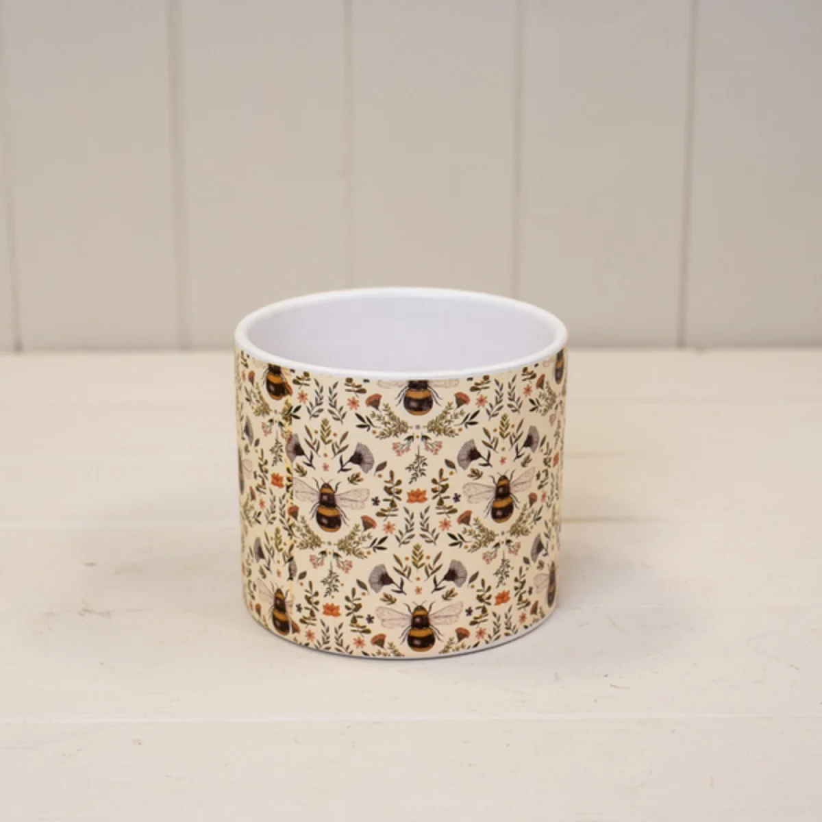 Elegant Cream Botanical Bee Pot - Multi – image 1