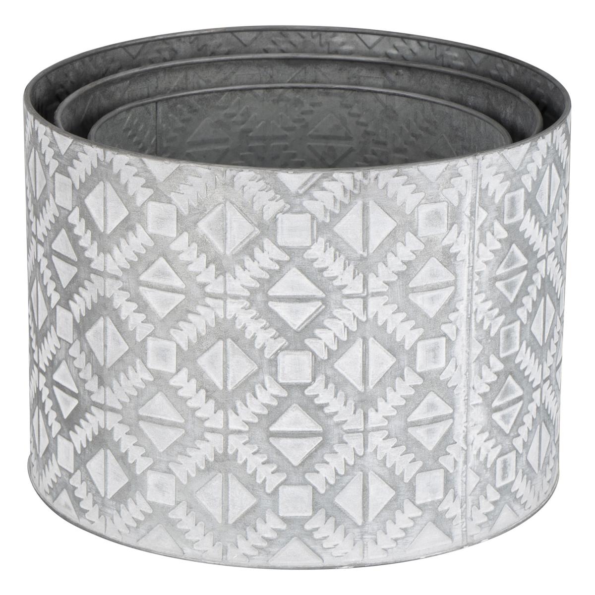 Set Of 3 Geometric Planters – image 3
