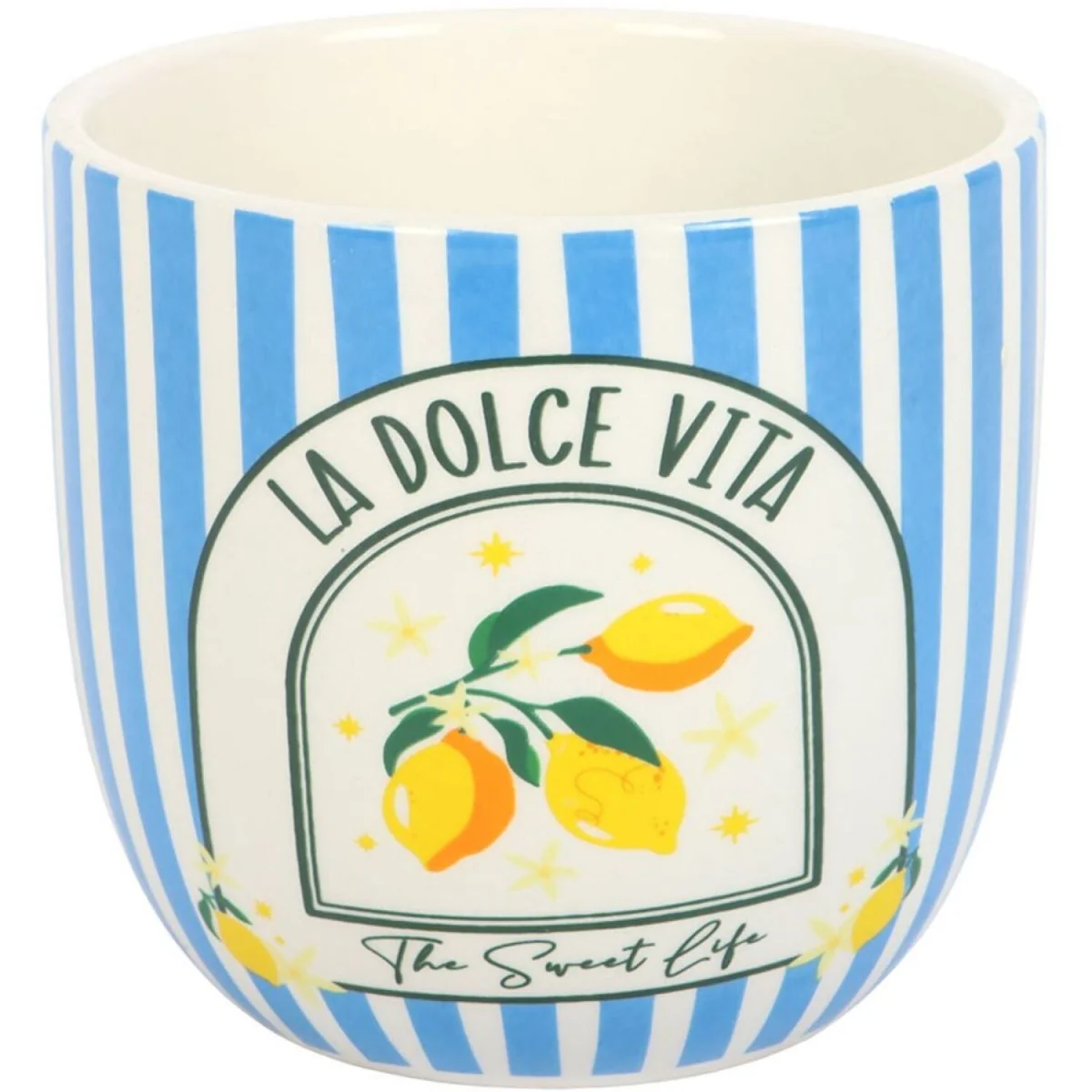 La Dolce Vita Striped Plant Pot - Blue – image 2