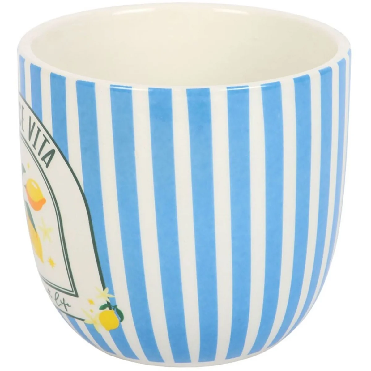 La Dolce Vita Striped Plant Pot - Blue – image 3