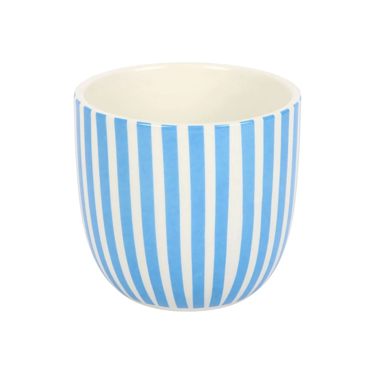 La Dolce Vita Striped Plant Pot - Blue – image 1