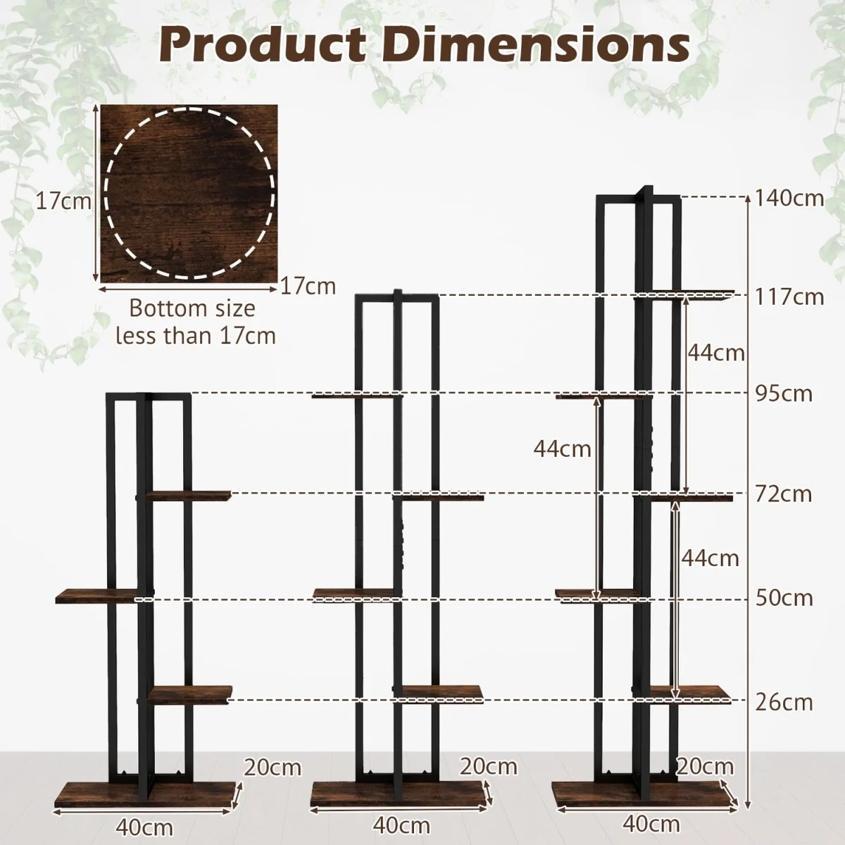 Multi-Tier Indoor Plant Stand - Brown – image 2