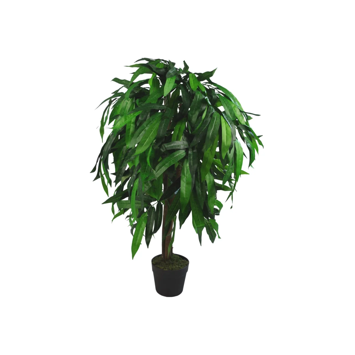 80cm Artificial Mango Tree With Metal Planter - Green – image 1