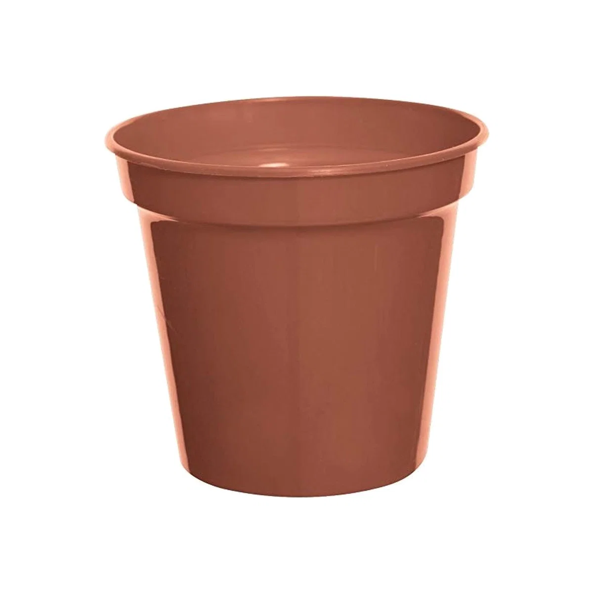 Large Plastic Plant Pot 25cm 10 Inch Cultivation Pot Terracotta Colour - Terracotta / 1
