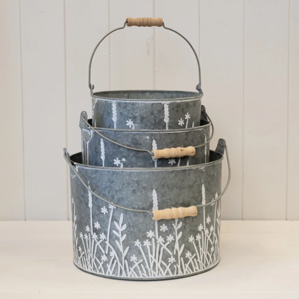 Grey Meadow Design Buckets Set of 3 - Grey – image 2
